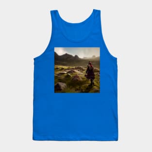 Scottish Highlander in Clan Tartan Tank Top